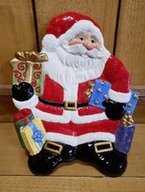 Fitz and Floyd Essentials Happy Holiday Santa Claus Cookie Candy Canape ... - $23.79