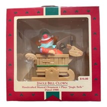 1988 Hallmark Christmas Ornament Jingle Bell Clown Plays Jingle Bells - $7.64