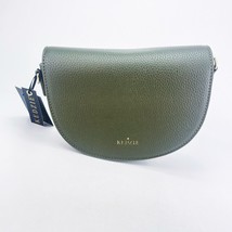 Kedzie Luna Crossbody Bag Pebble Vegan Leather Olive Green Half Moon Snap - $28.01