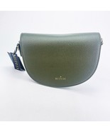 Kedzie Luna Crossbody Bag Pebble Vegan Leather Olive Green Half Moon Snap - $38.41 CAD