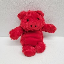 Vintage Animal Alley Red Pig Soft Plush 7&quot; Toys R Us Valentine Stuffed T... - £13.93 GBP