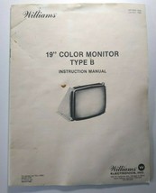 Williams Video Arcade Game Color Monitor Type B &amp; A Instructions Manual ... - £17.42 GBP