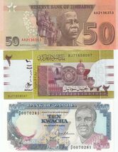 Zimbabwe, Sudan, Zambia, Set of 3, Different World Countries Banknote in... - $11.09