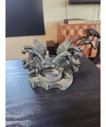 Elegant Expressions Dual Dragon Candle Incense Holder 5.5in. Resin Tart ... - $20.27