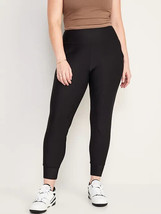 Old Navy High Rise PowerSoft 7/8 Joggers Womens L Petite Black NEW - £23.63 GBP