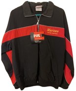 Fox  Track Jacket Mens Size M Black  Red Full Zip Long Sleeve Marines In... - £14.52 GBP