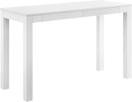Ameriwood Home Parsons Xl Desk With 2 Drawers, White - £90.07 GBP