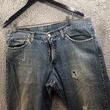 Lucky Brand Men’s Jeans Dungarees  Gene Montesano Fender Style Sz 34 Distressed - £14.38 GBP