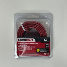 AutoCraft Automotive Primary Wire 14 Gauge, 20 Ft, Red, AC471 NEW - £7.30 GBP