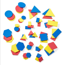 Foam Attribute Blocks Geometric Shapes Preschool Montessori Math Matching 60PC - £7.84 GBP