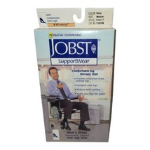 Jobst SupportWear Men&#39;s Dress Socks Knee High Closed Toe 8-15mmHg Navy Medium - £11.21 GBP