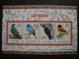 India 2016 MNH - Birds Series 1 - Minisheet - $1.90