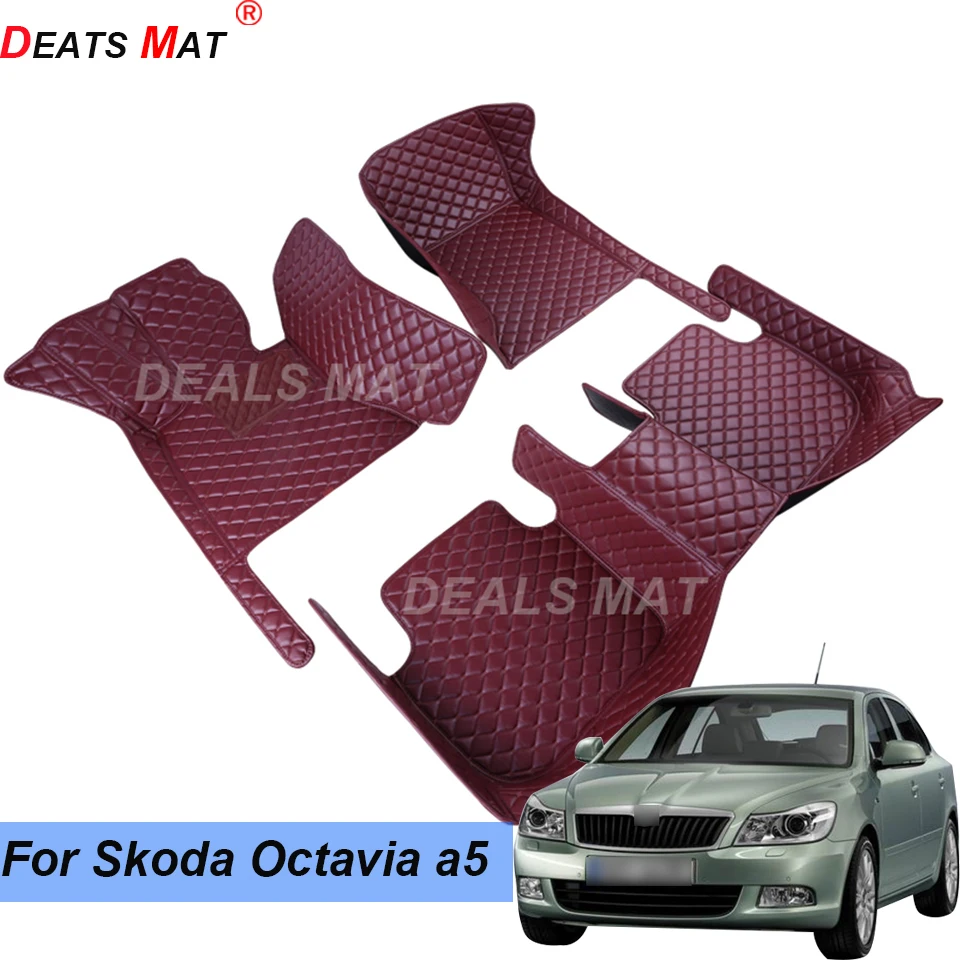 100 fit auto car mats with pockets floor carpet rugs for skoda octavia a5 2004 2005 thumb200