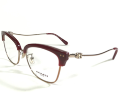 Coach HC 5104B 9331 Rose Gold Eyeglasses Frames Red Cat Eye Full Rim 53-... - £47.87 GBP