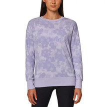 Mondetta Women&#39;s Plus Size XXL Purple Printed Eco Soft Sweatshirt NWT - £10.65 GBP