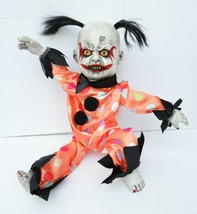 Life Size Clown Halloween Baby Props Posable Non-animated Evil Baby with Hair - £27.67 GBP