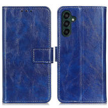For Samsung Galaxy A55 5G Retro Crazy Horse Texture Leather Phone Case(Blue) - £4.73 GBP