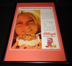1972 Kellogg's Raisin Bran Framed 12x18 ORIGINAL Vintage Advertisement - $59.39