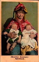 Vintage early 1900&#39;s Bamforth -Postcard -Humor  (Weather Forecast) Squalls bk45 - £4.69 GBP