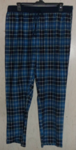 New Mens Nautica Navy Blue Plaid Super Soft Flannel Pajama Lounge Pants Size Xl - £21.93 GBP