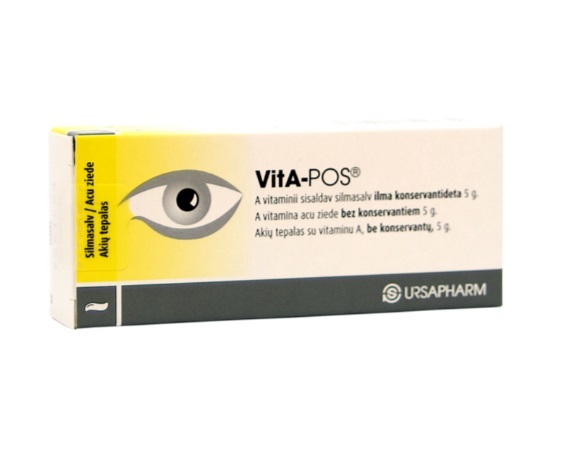 Vita-pos eye ointment with vitamin A, 5 g - $24.89