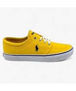 Ralph Lauren Faxon X SK LTL Yellow White Mens Casual Sneaker - $57.95