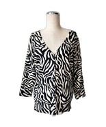 Josephine Chaus Silk Blend Leopard Print Cardigan Sweater - Women&#39;s M - €20,21 EUR