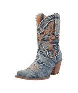 Rosalie Women’s Retro 9inch Denim Blocked Heel Western Cowgirl Boots - $1,500.64 MXN