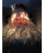 Vintage Light Up Fiber Optic Santa Claus Head Christmas Deco Large 14 In... - £37.12 GBP
