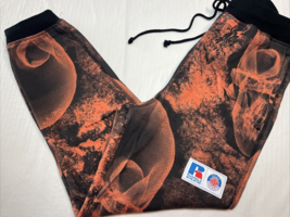 Pacsun Russell Athletic ASAP Worldwide Skull Orange Black Sweatpants Men... - $27.83