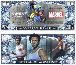 Wolverine X Men Marvel 25 Pack 1 Million Dollar Bills Collectible Funny Money - £10.91 GBP