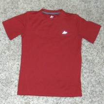 Boys Shirt Athletic Top Short Sleeve Athletech Red Crewneck Tee-sz 10/12 - £5.55 GBP