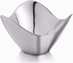 Nambe Wave Serving Bowl, Polished Alloy Metal, Oven Safe, 9 Inch - Silver - £126.29 GBP