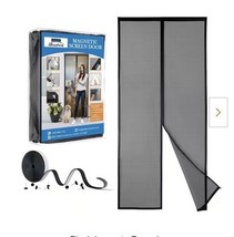 Magnetic Screen Door 40&quot; x 96&quot; Black Fiberglass Mesh NWOT - $355.74 MXN