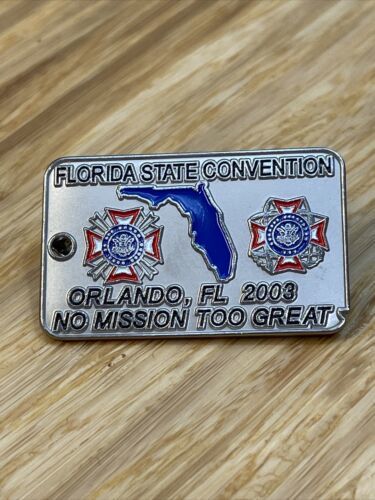 Vintage 2003 Florida State Convention Veterans of Foreign VFW Pin Pinbac... - $9.90