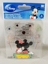 Disney Dimensional Stickers Fireworks Mickey Minnie Mouse on Bench Scrap... - $12.18