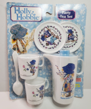 Holly Hobbie Tea Party Set Pretend Play Dishes Toy Pitcher Plates Cups Vtg 1992 - £11.70 GBP