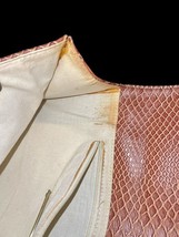Vintage Crocodile Croc Embossed Zambia & Siega Brown Faux Leather Clutch Bag image 6