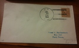 000 1941 US Navy Postmarked 1.5 cent Stamp. #840 Envelope - $91.15 MXN