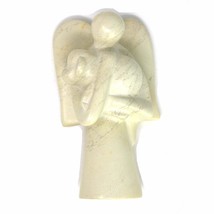 Global Crafts Hand-Carved Comfort Angel Soapstone Figurine, Star, Natural Stone, - £26.35 GBP