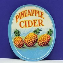 Vintage label soda ephemera advertising Manchester pineapple cider duckw... - £7.69 GBP