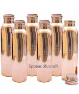 Handmade Copper Water Drinking Bottle Tumbler Ayurvedic Health Benefits ... - £70.21 GBP