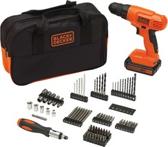 100-Piece Black Decker 20V Max* Powerconnect Cordless Drill Kit (Bdc120Va100). - £62.32 GBP