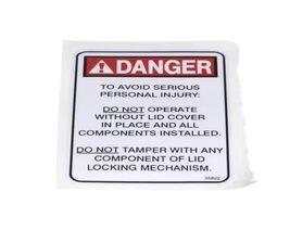Fits Henny Penny 35822 Label/Decal, Danger-Lid Cover, English for PFE-58... - $48.39