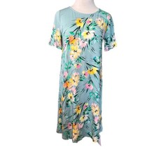 NWT Yumi Kim Sun Dance Livi Shift Dress Size M Blue Floral Mini Stretch Comfy - $21.31