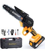 Mini Chainsaw Cordless 6 inch, Portable Electric Chainsaw with Large Cap... - £29.79 GBP