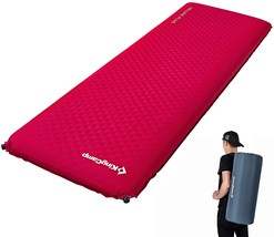 Kingcamp Self Inflating Camping Sleeping Pad For Camping, 3.93, Red/Charcoal. - £25.54 GBP