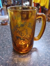 Village Of Bolivar NY Centennial Drinking Glass Beer Mug Amber 1882-1982 - $27.08 CAD