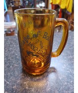 Village Of Bolivar NY Centennial Drinking Glass Beer Mug Amber 1882-1982 - $27.05 CAD