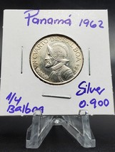 Panama 1962 Silver Coin 1/4 Balboa ~ Silver 0.900 Km# 11.2 - £14.86 GBP